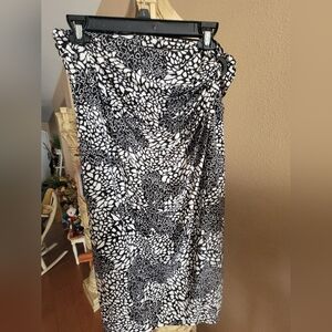 WHITE House BLACK Market Gathered Patterned Skirt, NWOT, Lined